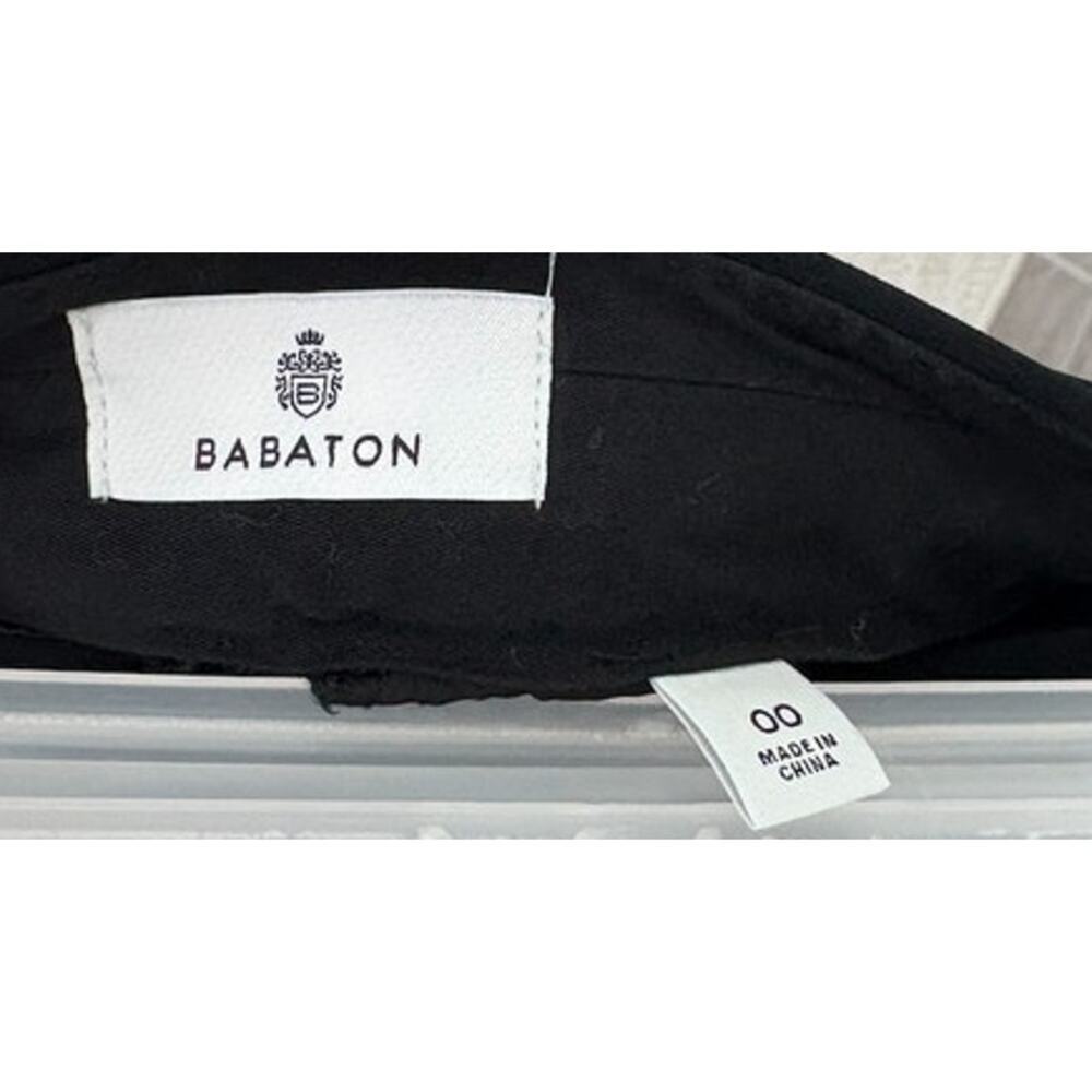 Womens Aritzia Babaton Black Seam Front Pull On Tapered Pant Size 00 - Picture 8 of 8